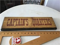 Captains quarters sign