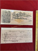 Two Antique Checks, 1901 & 1913