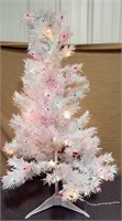 4 Foot Pre-Lit Indiana Spruce White Christmas Tree