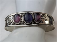 925 AMETHYST & PURPLE STONE BRACELET