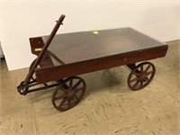Primitive Red painted wood wagon