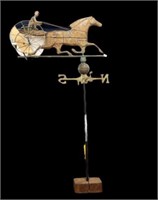 Large Copper Harness Racing Weather Vane.