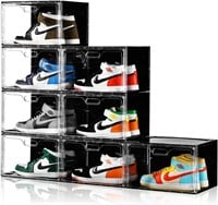 Amllas New 8 Pack Shoe Boxes Stackable