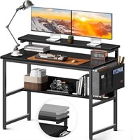 E1155  KKL Small Desk 40 Inch with Monitor Stand
