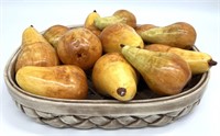 Italian Capodimonte Pear Basket