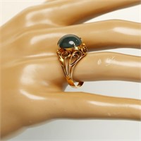 14K gold Jade ring