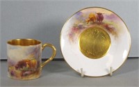 Royal Worcester Harry Stinton cup and saucer