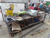 Mobile Steel Fabricated Table 2400x1200mm