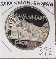 Savannah Georgia Sterling Medal