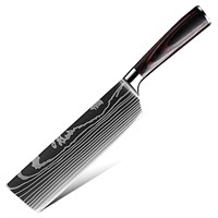 6.7"Nakiri Knife, 4cr13 Stainless steel, Pakkawoos