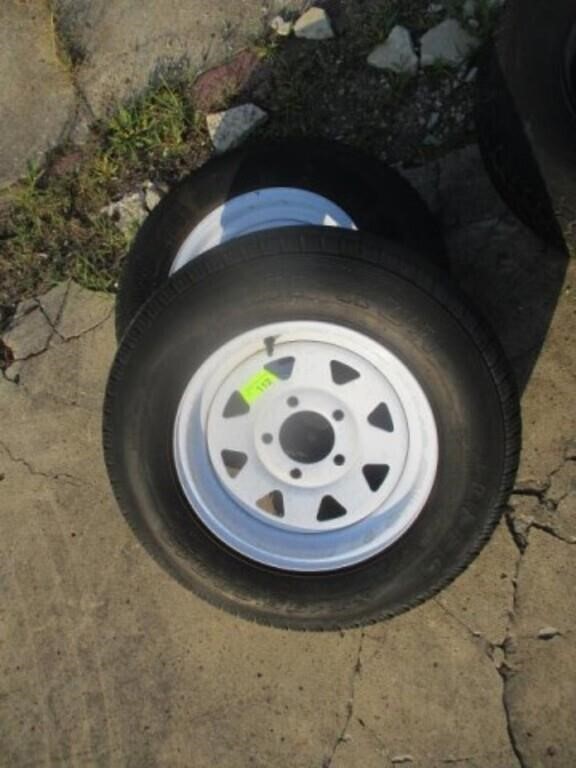 2 ST175/80d13 trailer tires/wheels