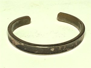 Sterling Concave Cuff Bracelet