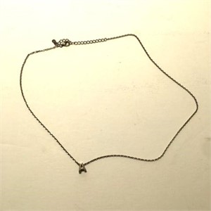Sterling Necklace & "A" Charm