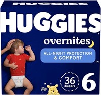 Huggies Overnites Nighttime Baby Diapers, Size 6,