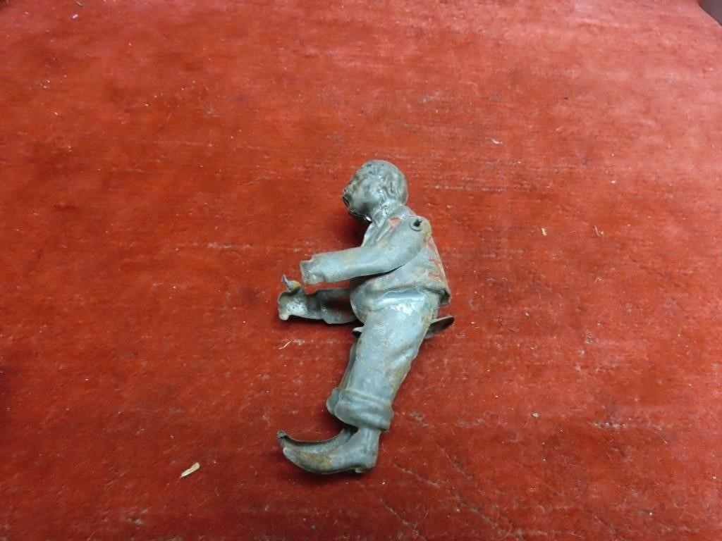 Antique tin Black Americana figure for toy.