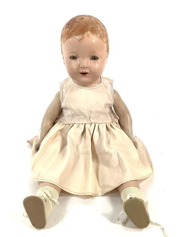 Patsy Type Composition Doll w Tin Eyes 27"
