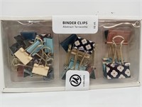 25 Pack Binder Clips - Abstract Terracotta