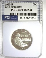 1993-S 50c Bill of Rights PCI PR70 DCAM