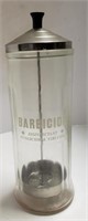 Vtg Glass Barbicide Container, 11"T