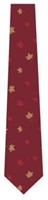 Maple Leaf Silk Tie  Burgandy1