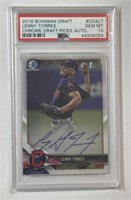 2018 Bowman Chrome DP #CDALT Lenny Torres PSA 10!