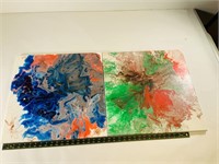 2pcs abstract painting