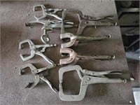 Estate lot of small clamps