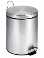 Stainless Steel Round Step Trash Can with Lid