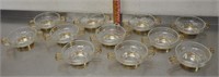 11 vintage glass cocktail bowls