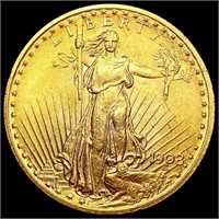 1908 $20 Gold Double Eagle UNCIRCULATED