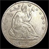 1876-S Seated Liberty Half Dollar NEARLY