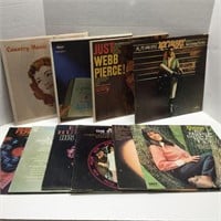 LOT OF 10 VINYL RECORDS - MOSTLY COUNTRY