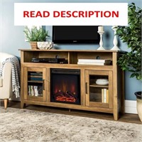 Modern Farmhouse Tall Fireplace TV Stand - Rustic