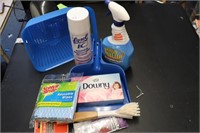 Basket of Cleaning Supplies - See Pictures