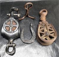 V. L. Ney Cast Iron & Wood Pulley