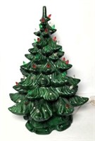 Ceramic Lighted Christmas Tree signed SM 74