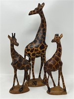 Carved Wood Vintage Giraffes Giraffe