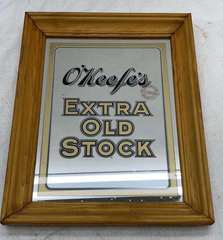 O’Keefe’s Extra Old Stock Mirror Sign 11x14in