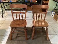 Solid wood chairs and tv trays