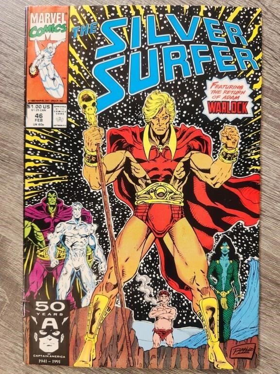Silver Surfer #46(1991)REINTRO WARLOCK GAMORA PIP