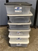 6 Homs & Sterilite Storage Totes W/ Lids