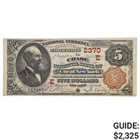 1882 $5 THE CHASE NB NEW YORK, NY CH. #2370 XF