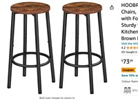 HOOBRO Bar Stools, Set of 2 Bar Chairs