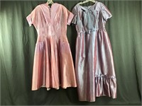 pair of vintage dresses