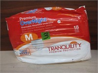 18 Premium Overnight Disposable Underwear sz med