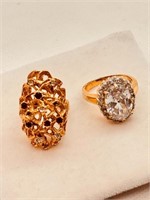 Estate Rings  Both approx sz 7  stamped as picture