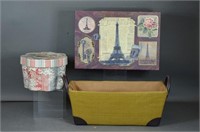 3 Decorative Storage Boxes and Basket