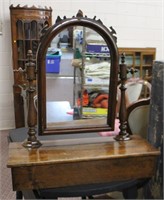 Vintage tabletop shaving mirror, 24.75 X