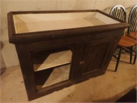 Antique Dry Sink w/ Metal Sink & Lower Storage