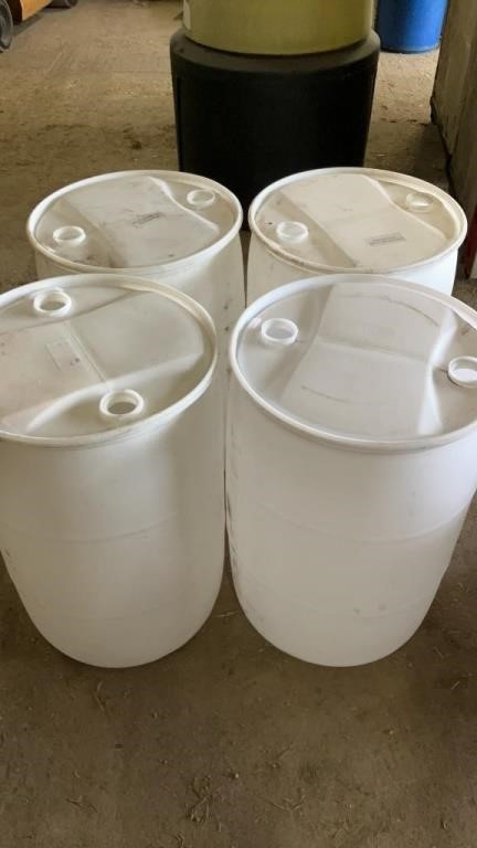 45 gallon plastic drums-contained chlorinating